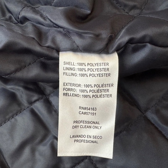 TH Tommy Hilfiger Women Hooded Parka Jacket Long Coat Dark Blue Navy Large - Picture 14 of 14